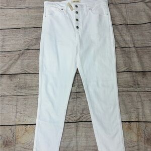 NWT Madewell Women's White High-Waisted button fly Jeans size 31